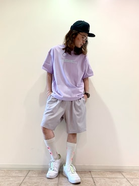 「JUNRED（ジュンレッド）のアイテム（レッグウェア）」を使った、Denさん（メンズ・169cm）の夏コーディネート
