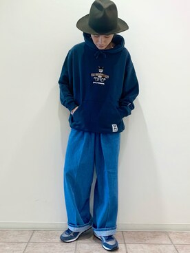 「JUNRED（ジュンレッド）のアイテム（パーカー）」を使った、Denさん（メンズ・169cm）の夏コーディネート