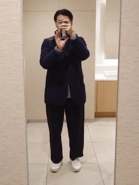 「アイテム（スウェットパンツ）」を使った、こうすけさん（メンズ・175cm）の冬コーディネート