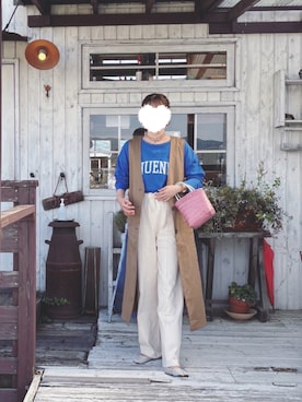 「BEAMS BOY（ビームスボーイ）のアイテム（パンツ）」を使った、✿anemone✿さん（レディース・160cm）の春コーディネート