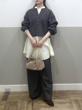 「アイテム（シャツワンピース）」を使った、た ん ばさん（レディース・153cm）の秋コーディネート