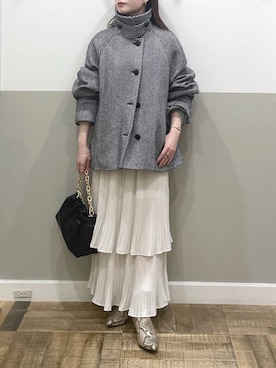 「アイテム（ステンカラーコート）」を使った、た ん ばさん（レディース・153cm）の秋コーディネート