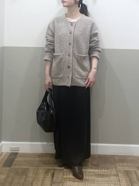 「A part by（アパートバイ）のワンショルカナグツキバッグ（ハンドバッグ）」を使った、た ん ばさん（レディース・153cm）の秋コーディネート