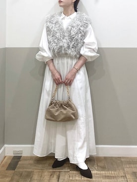 「A part by（アパートバイ）のアイテム（バレッタ/ヘアクリップ）」を使った、た ん ばさん（レディース・153cm）の秋コーディネート