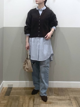 「アイテム（シャツワンピース）」を使った、た ん ばさん（レディース・153cm）の秋コーディネート