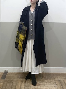 「アイテム（ステンカラーコート）」を使った、た ん ばさん（レディース・153cm）の秋コーディネート