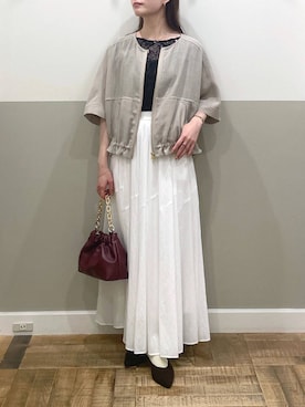 「アイテム（ブルゾン）」を使った、た ん ばさん（レディース・153cm）の夏コーディネート