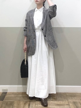 「アイテム（バレッタ/ヘアクリップ）」を使った、た ん ばさん（レディース・153cm）の秋コーディネート