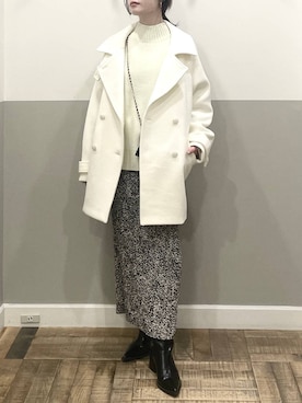 「apart by lowrys」｜「アイテム（ピーコート）」を使った、た ん ばさん（レディース・153cm）の秋コーディネート