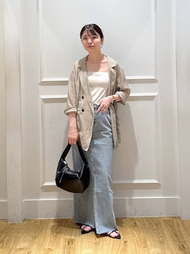 「アイテム（デニムスカート）」を使った、ゆいぴさん（レディース・156cm・20代）の夏コーディネート