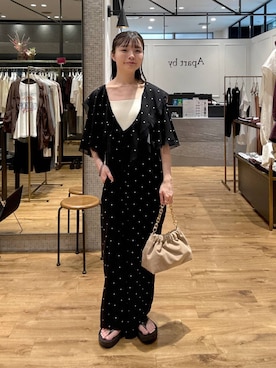「アイテム（オールインワン・サロペット）」を使った、ゆいぴさん（レディース・156cm・20代）の夏コーディネート