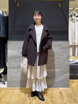 「アイテム（ピーコート）」を使った、ゆいぴさん（レディース・156cm・20代）の冬コーディネート