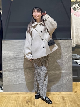 「アイテム（ステンカラーコート）」を使った、ゆいぴさん（レディース・156cm・20代）の冬コーディネート