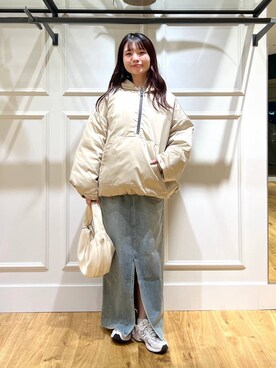 「アイテム（ダウンジャケット/コート）」を使った、ゆいぴさん（レディース・156cm・20代）の秋コーディネート