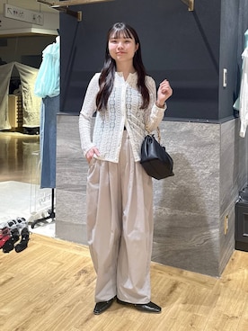 「A part by（アパートバイ）のチェーン2WAYBAG（ショルダーバッグ、ブラック系）」を使った、ゆいぴさん（レディース・156cm）の春コーディネート