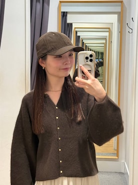 「SNAP_apart by lowrys」｜「アイテム（帽子）」を使った、ゆいぴさん（レディース・156cm）の秋コーディネート