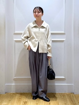 「SNAP_apart by lowrys」｜「アイテム（ブルゾン）」を使った、ゆいぴさん（レディース・156cm）の秋コーディネート