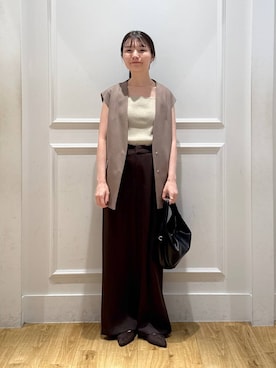 「アイテム（ベスト）」を使った、ゆいぴさん（レディース・156cm・20代）の夏コーディネート