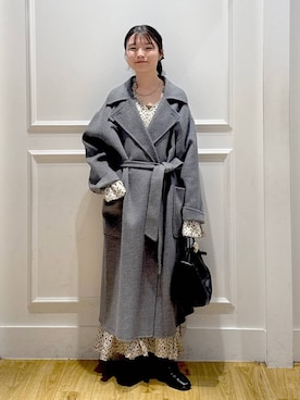 「アイテム（ステンカラーコート）」を使った、ゆいぴさん（レディース・156cm）の秋コーディネート