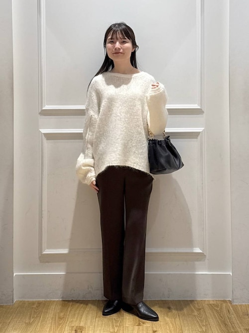 セール】サテンセミフレアパンツ（スラックス）｜A part by（アパート