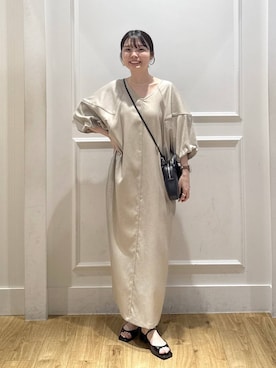 「A part by（アパートバイ）のダブルストラップミュール（Pumps、ブラック系）」を使った、ゆいぴさん（レディース・156cm）の夏コーディネート