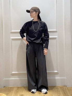 「アイテム（スラックス）」を使った、ゆいぴさん（レディース・156cm・20代）の秋コーディネート
