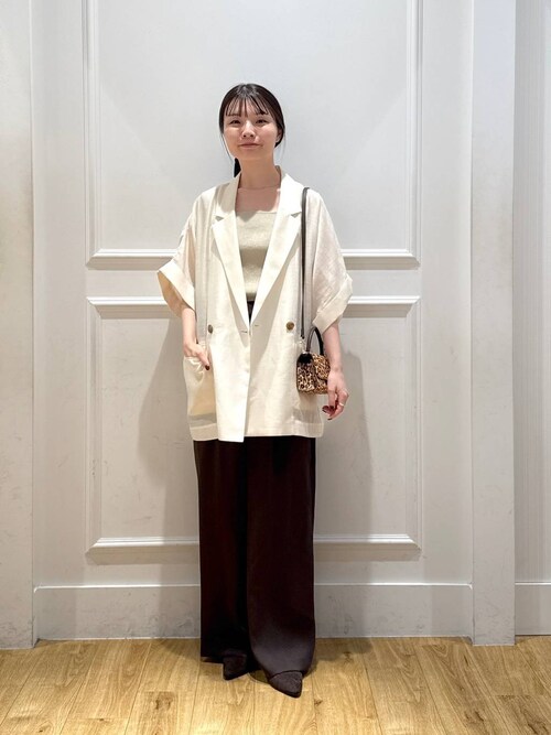 セール】アセテートリネン半袖ジャケット（テーラードジャケット）｜A