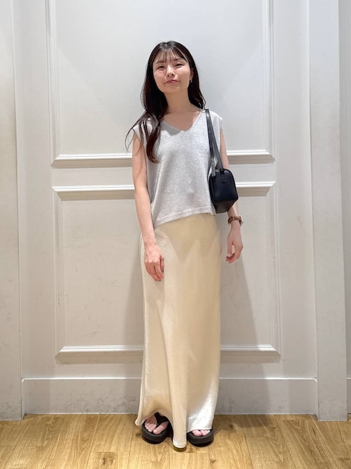 Theory 19aw ノースリーブニット アイボリー