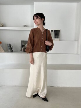 「A part by（アパートバイ）の【2WAY】フトベルトショルダーバッグ（ショルダーバッグ）」を使った、ゆいぴさん（レディース・156cm）の夏コーディネート