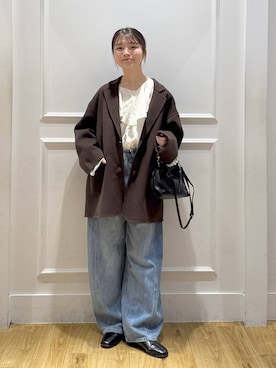 「A part by（アパートバイ）のアイテム（シャツ/ブラウス）」を使った、ゆいぴさん（レディース・156cm）の秋コーディネート