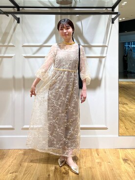 「A part by（アパートバイ）のスクエアミニショルダー（ショルダーバッグ）」を使った、ゆいぴさん（レディース・156cm）の夏コーディネート