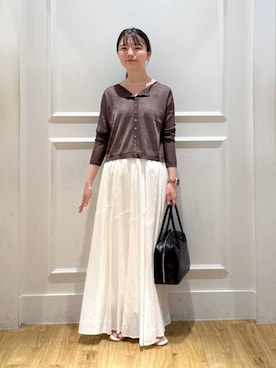 「アイテム（ボストンバッグ）」を使った、ゆいぴさん（レディース・156cm）の夏コーディネート