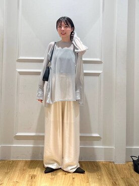 「A part by（アパートバイ）の【2WAY】フトベルトショルダーバッグ（ショルダーバッグ）」を使った、ゆいぴさん（レディース・156cm）の夏コーディネート