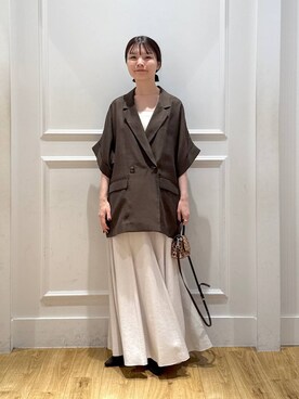 「A part by（アパートバイ）のアイテム（ジャケット/アウター）」を使った、ゆいぴさん（レディース・156cm）の夏コーディネート