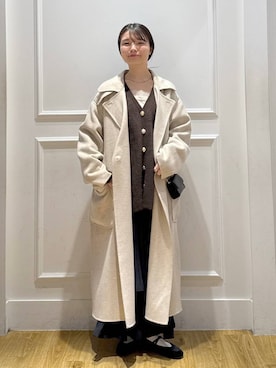 「アイテム（ステンカラーコート）」を使った、ゆいぴさん（レディース・156cm・20代）の秋コーディネート
