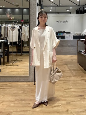 「アイテム（テーラードジャケット）」を使った、ゆいぴさん（レディース・156cm・20代）の夏コーディネート