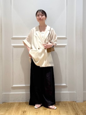 「A part by（アパートバイ）のアイテム（ジャケット/アウター）」を使った、ゆいぴさん（レディース・156cm）の夏コーディネート