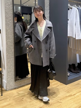 「apart by lowrys」｜「アイテム（ピーコート）」を使った、ゆいぴさん（レディース・156cm）の秋コーディネート