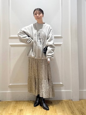 「A part by（アパートバイ）のアイテム（スウェット）」を使った、ゆいぴさん（レディース・156cm）の秋コーディネート