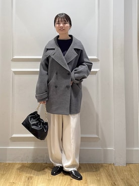 「アイテム（ピーコート）」を使った、ゆいぴさん（レディース・156cm・20代）の秋コーディネート