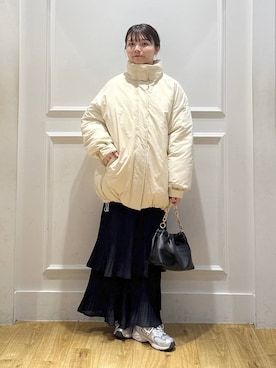 「SNAP_apart by lowrys」｜「アイテム（ブルゾン）」を使った、ゆいぴさん（レディース・156cm）の秋コーディネート