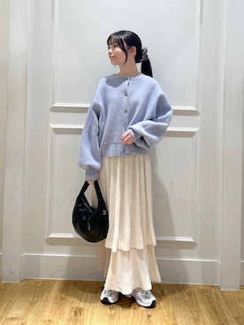 「アイテム（シュシュ、グレー系）」を使った、ゆいぴさん（レディース・156cm）の秋コーディネート