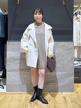 「アイテム（ピーコート）」を使った、ゆいぴさん（レディース・156cm・20代）の冬コーディネート