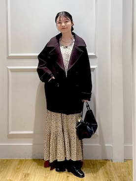 「アイテム（ピーコート）」を使った、ゆいぴさん（レディース・156cm・20代）の秋コーディネート