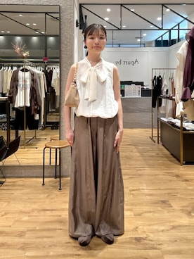 「アイテム（バレエシューズ）」を使った、ゆいぴさん（レディース・156cm）の夏コーディネート