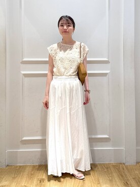 「A part by（アパートバイ）のアイテム（ショルダーバッグ）」を使った、ゆいぴさん（レディース・156cm）の夏コーディネート