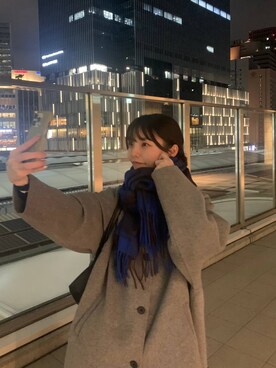 「A part by（アパートバイ）のアイテム（ストール/ショール）」を使った、ゆいぴさん（レディース・156cm）の秋コーディネート