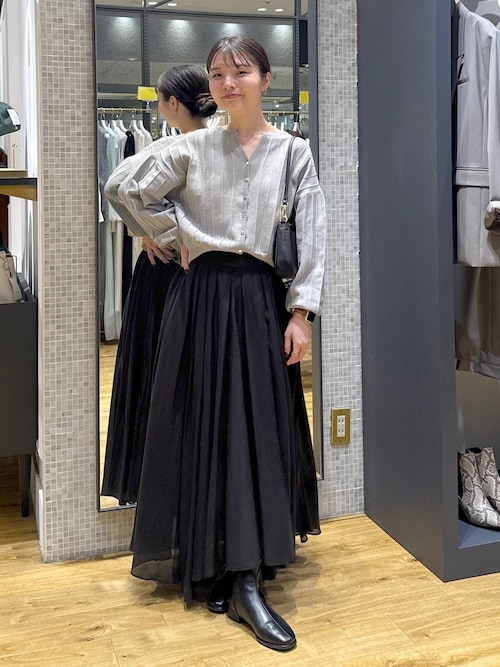 5万円以上 ADORE ネイビー フレアスカート　未使用品♩ KOEISTORE マキシスカート フレア スカート ひざ丈 レディース