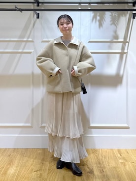 「SNAP_apart by lowrys」｜「アイテム（ブルゾン）」を使った、ゆいぴさん（レディース・156cm）の秋コーディネート