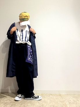 「CONVERSE（コンバース）のALL STAR OX（スニーカー、ブラック系）」を使った、いうさん（レディース・157cm）の夏コーディネート